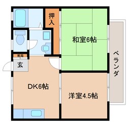 生駒駅 徒歩10分 2階の物件間取画像